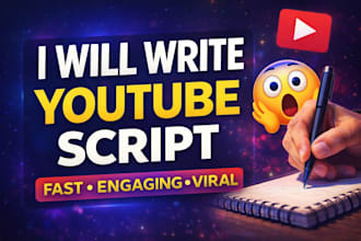 write premium engaging youtube scripts for horror and viral
