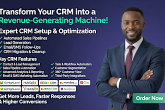 manage gohighlevel, hubspot, zoho monday, claycom, apollo io automations