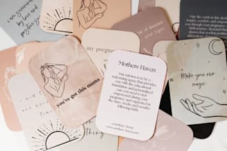 design card game, affirmation cards, motivational cards, 3d box mockup design