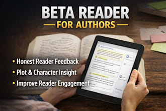 beta read your novel,,give honest detailed reader feedback