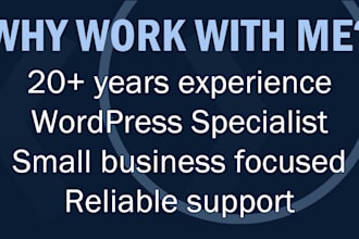 update, edit, or maintain your wordpress website