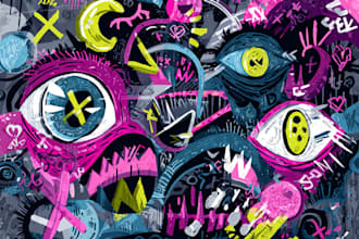draw professional graffiti characters and designs