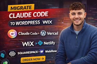 migrate claude code to wordpress wix claude code site to squarespace webflow