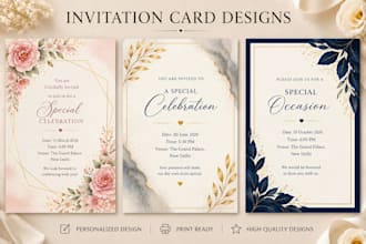 design creative invitation cards for any event