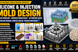design manufacturing ready mold for slipcasting resin injection mold 3d printing