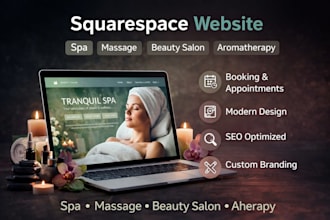 do squarespace website for spa and massage, beauty care, saloon, aromatherapy