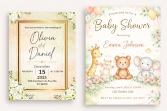 beautifully customized wedding cards or birthday cards