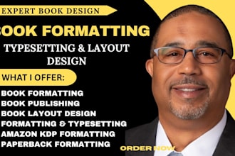 do book formatting, KDP interior design,  typesetting, paperback formatting