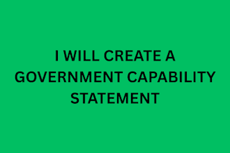 design federal capability statement, response to rfp, government contracts