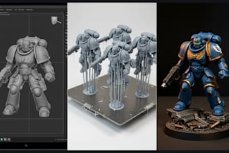 3d resin print paint miniatures 3d warhammer  painting action figures print stl