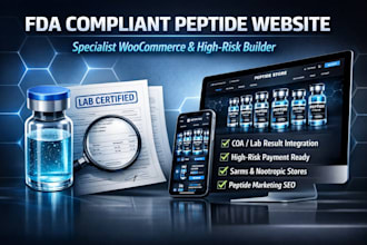 design fda compliant peptide website research peptide website peptide marketing