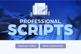write a script for your explainer video or commercial