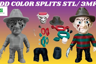 add color and splits your 3d model in bambu lab studio for 3d printing