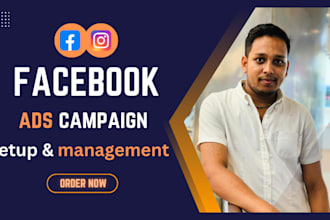 setup and manage facebook ads and instagram ads, campaign specialist