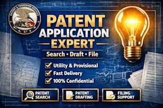 be your patent agent for patent search, drafting, and filing