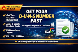 help with d u n s number for apple, google, fda form dun bradstreet