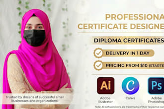 design editable certificate templates in canva