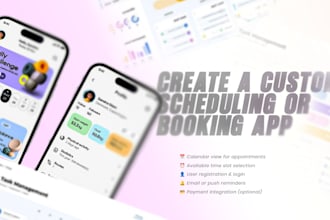 develop a scheduling app for clients employees and staff to simplify operation