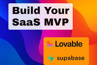 build ai saas, erp, cms, mvp with supabase loveable and apis