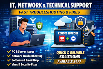 fix IT, network and system issues with professional support