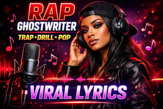 write viral trap rap lyrics drill rap ghostwriting song  freestyle rap rap hook