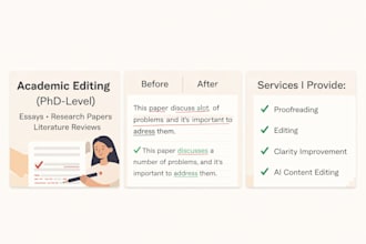 edit and proofread your academic papers, essays, or research