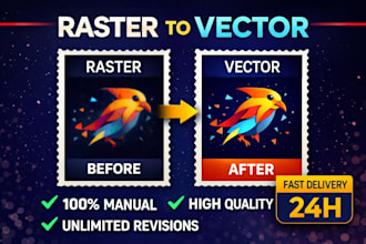 do high quality vector tracing logo redraw, image to vector
