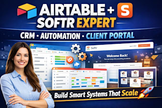 build airtable database, automation, interface and softr client portal