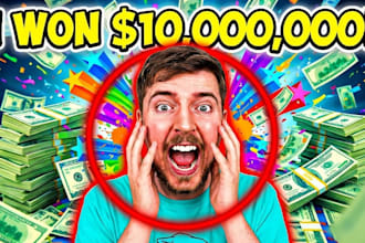 design mrbeast style viral clickbait thumbnails, high CTR