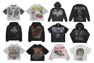 create streetwear design tech pack tshirt hoodie technical flat sketch techpack