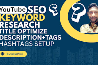 do professionally youtube channel vedio seo optimization