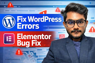 wordpress and elementor bugs, errors, and design issues