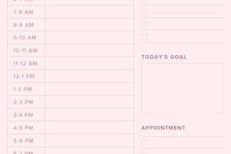 design daily, weekly and budget printable planner