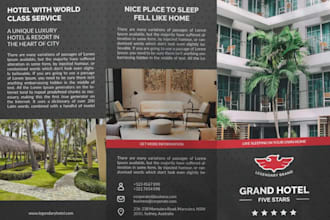 design real estate property hotel vacation bifold trifold brochure flyer leaflet