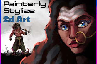 draw painterly style 2d art