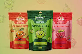 do premium pouch packaging design and label design