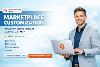 build or customize sharetribe marketplace with booking, stripe, mvp and ux