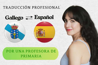 traduciré gallego a español y viceversa