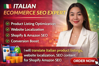 optimize italian product listings, website localization SEO content for shopify