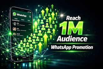 promote your whatsapp channel to 1m audience whatsapp  growth