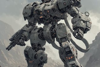 make a mecha robot illustrations