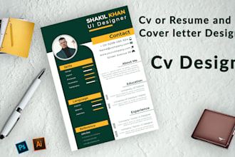 design professional cv or resume and cover letter