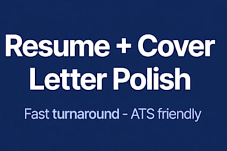polish your resume and cover letter for internships and jobs