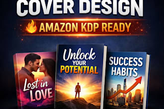 professional self help book cover design, KDP cover or motivational book cover
