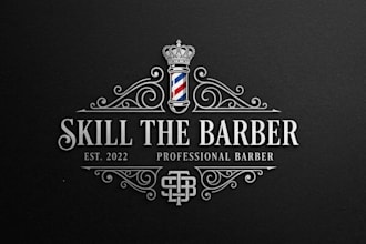 do outstanding barber shop logo for your business