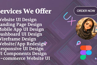 design modern website UI UX or mobile app UI in figma