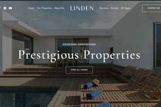 design wix property developer website real estate development company website