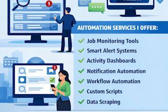 develop linkedin automation bot, job finder bot, website bot, batch finder