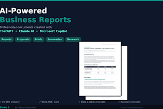 create ai powered business reports and documents