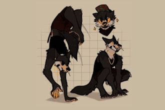 draw furry, fursona, furry avatar, anthro art illustration, sfw